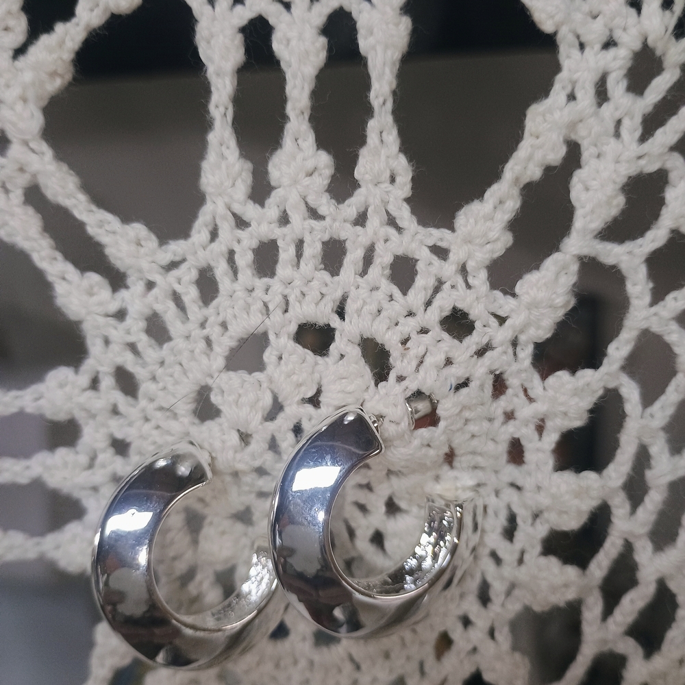 Elegant Silver Hoop Earrings